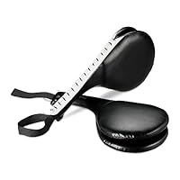 Relaxdays Taekwondo Handpratzen 2er Set, Doppelschlagpolster, Kick Pad, Kampfsport, H x B x T: 51 x 18,5 x 8 cm, schwarz