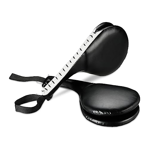 Relaxdays Set 2 Colpitori da Taekwondo, Allenamento Arti Marziali, Pad da Kick Boxing, Calci Karate, 51x18,5x8 cm, Nero, Ferro, 51 x 18.5 x 8 cm
