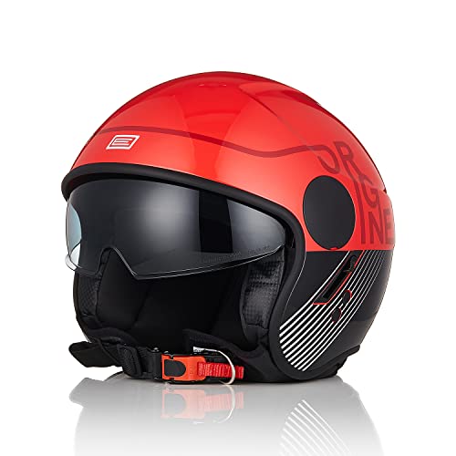 ORIGINE Casco Jet Moto Casco Scooter Abierto con Visera Homologado ECE 22 06