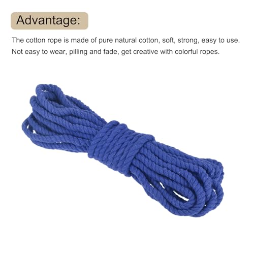 Cuerda de algodón de 3 hebras trenzadas de 0.3 pulgadas para un macramé resistente 7
