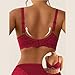 Women No Underwire Bras Comfortable Supportive Tshirt Push Up Bralettes Breathable Everyday Bras Red