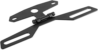 Motorcycle License Plate Bracket, Folding Motorbike Tail Rear Light Bracket Mount Dirt Pit Sport Bike ATV Eliminator License Plate Support for Dual Sport Applications