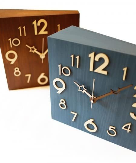 Amazon.co.jp: モフ 立体 28.3cm 無音 両面壁掛け時計 両面時計