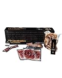 Jamón de Bellota Ibérico 50% Raza Ibérica | Cortado a Máquina | Etiqueta Roja Premium | Curación 24–36 Meses | Peso 8,2-8,4kg | Cerdos Criados en Libertad | Sabor Suave y Aroma Intenso Gourmet