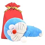 MORIPiLO(モリシタ) 抱き枕 ドラえもん グッズ ぬいぐるみ 約45cm (すやすや添い寝枕 Mサイズ) 大きい おもちゃ ブルー キャラクター 小学館 133527 (ラッピング袋セット)