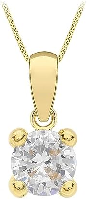 Amazon Essentials 9ct Gold Birthstone Pendant Necklace (previously Amazon Collection)
