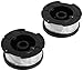Black+Decker Trimmer Line Replacement Spool, Autofeed 30 ft, 0.065-Inch, 2-Pack (AF-100-2)