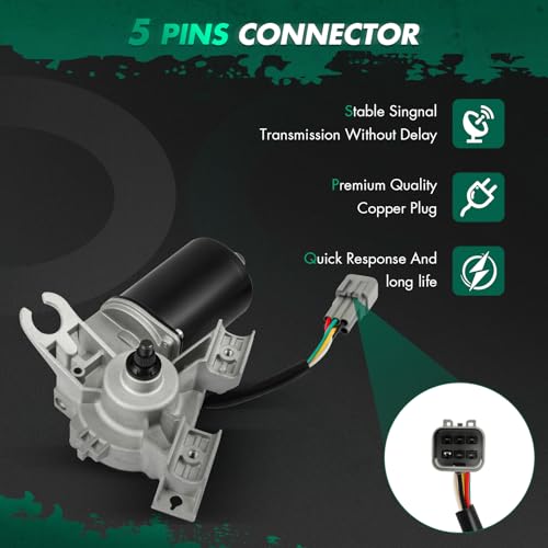 Image of SCITOO Windshield Wiper Motor Compatible for Chevrolet for Aveo | Direct fit for 2007-2008 For Chevrolet For Aveo|Replaces OE 96648776 ,96652102 ,96850001|5 Pins|Fit for Front Wiper Motor
