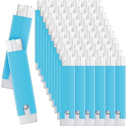 Gisafai 60 Pieces Box Cutters Bulk Retractable Box Cutters Cardboard Mini Boxes Cutter with Single Blade Handy Utility Knife for Paper Boxes Packages Letter All Metal Sheath