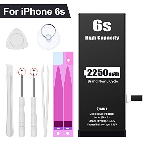 EMNT Battery Compatible with iPhone 6s-2250 mAh High Capacity Battery Replacement with Repair