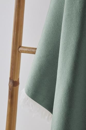 textil-home Throw Blanket Protector sofa MARTINA Bed Cover - 230x285 cm - for 3 seater sofa cover, Sofa Cover Protector. Green