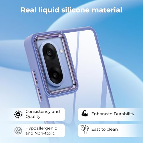 Image of A rtistque Frosted Translucent Back Cover Case for OnePlus Nord CE 5 5G | Chrome Ring Design | Premium Matte Finish | Shockproof TPU | Slim Protective Design | OnePlus Nord CE 5 Back Cover - Purple