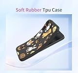 HTXWXJC Phone Case for Galaxy S8 Case, Samsung S8 SM-G950U Case Shockproof Flexible Bumper TPU Soft Case Dog Pattern Phone Cover for Samsung Galaxy S8 Black Dog - Image 4