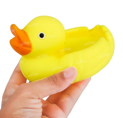 Image of Zest 4 Toyz Chu Chu Duck Bath Toy Set Duck Toy for Kids Floating Rubber Duck Family Safe & Fun Water Play Baby Toys for Kids Babies & Toddlers (Pack of 2) Yellow