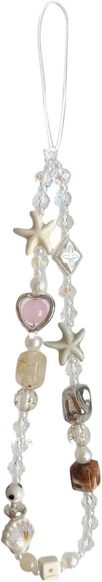 BelleVive Pearl Camera Wrist Strap, Cute Digital Camera Charm, Lanyard, Phone Charms, Strap, Anti-Loss Handstrap, Beaded Camera Chain for Phone Bag, Keychain, White