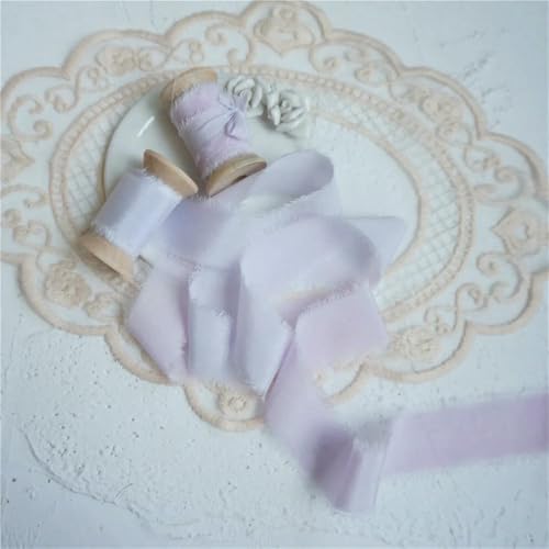 Ruban de soie invitations mariage sans plis bords effilochés élégants - 2