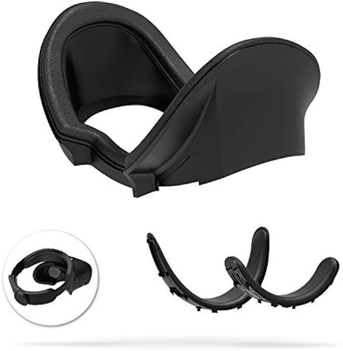 AMVR VR Facial Interface Soft Bracket & PU Leather Foam Face Cover Pad Replacement Comfort Set for Oculus Rift S (A)