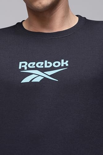 Image of Reebok Men's Classic Crew Sweatshirt - Cozy Fleece Pullover, No Hoodie Design