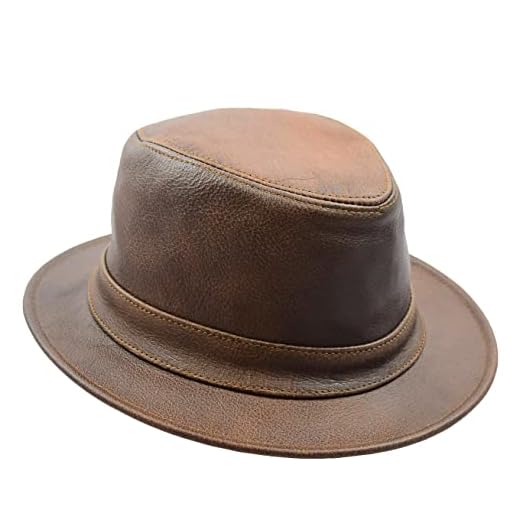 Divergent Retail Genuine Leather Soft Trilby Hat Reddish Brown Panama Sun Jazz Cap Size XXL DR506