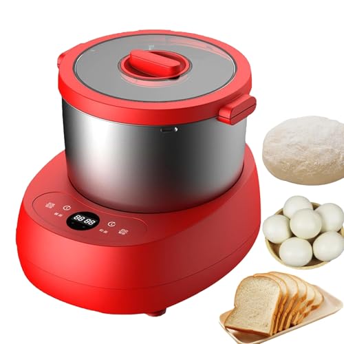 Batidora de masa, simulación automática de amasado manual, capacidad de 5 litros, 230 W, acero inoxidable para hacer pan y masa