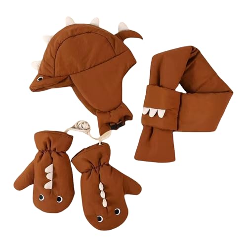 Gorro de invierno para niños conjunto de 3 piezas para evitar resfriados 4