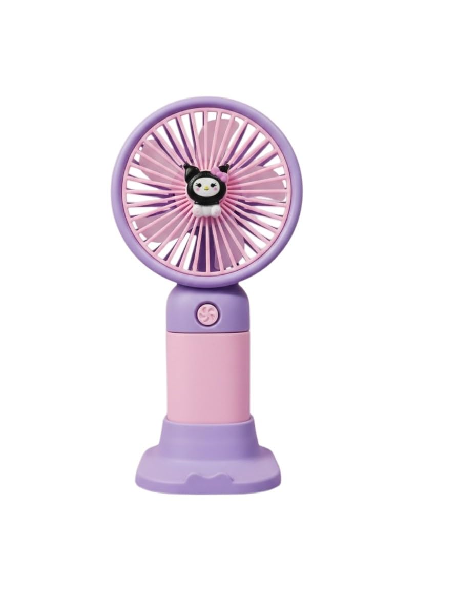 Rechargeable USB Mini Fan, 3 Speed Modes, 1200mAh Battery, Natural Wind, Portable, with USB Cable (Purple)-image-31