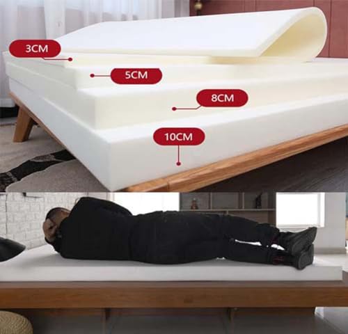 Tragbare Schaumstoff-Klappmatratze mit abnehmbarem Bezug aus Leinen, tragbare Bodenmatratze, Gästebett für Reisen, Camping, faltbare Futon-Matratze, zusammenklappbar zur Aufbewahrung – Bild 7