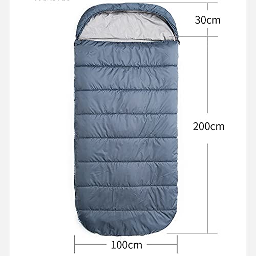 Jianghuayunchuanri Bequemer Schlafsack Outdoor Camping Schlafsack Universal Verdickte kaltefeste Erwachsene Tragbare Schlafsack Indoor- und Outdoor-Aktivitäten (Farbe : Grau, Size : 230x100cm) - Image 4