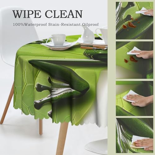 Nappe ronde imprimée 152,4 cm en polyester lavable pour buffet et fête