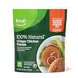 Amazon Fresh Brand, Crispy Chicken Patties, 100% Natural, 28 Oz (Frozen)