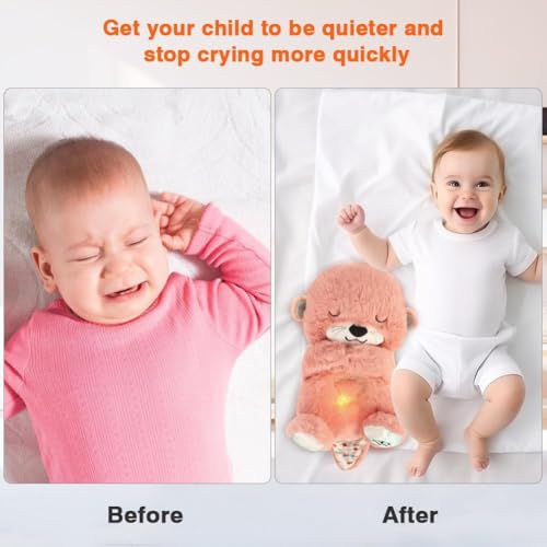 Image of AGC Breathing Teddy Bear with Music for Baby Sensory Sleep Lights Rhythmic Soft Toy, Lights and Breathing Motion, Breathing Toy Teddy Bear with Lights | Best Gift for Kids (Dark Purple)