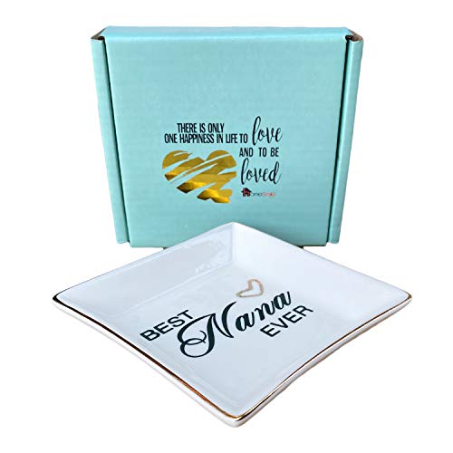 Home Smile 8541938818 Birthday Mother'S Day Christamas Gifts For Nana,Ceramic Ring Dish Jewelry Tray thumb #1