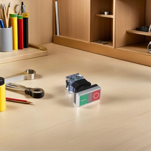 Interruptor pulsador dual rectangular de control manual empotrado NA NC comercial 6