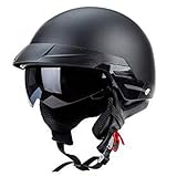 ▶ Casco da motociclista ideale: il casco da mezza motocicletta per uomo e donna è un casco da motociclista ideale per chi desidera un casco più comodo, elegante e compatto, leggero, personalizzabile e completamente funzionale.