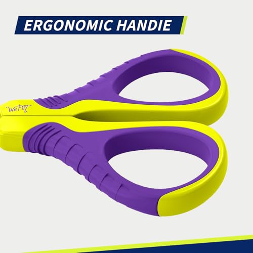 Image of WePet Pet Nail Clippers U07.1, Professional Claw Trimmer, Bended Scissor Special for Cats, Kittens, Dogs, Puppies, Small Animals, Yellow /Purple