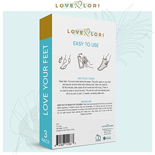 Foot Peel Mask (3Pk) – Foot Peel Mask Callus Remover & Dry Cracked Feet – Feet Peeling Mask, Dead Skin Remover For Feet - Foot Mask Socks – Callus Remover For Feet – Foot Care Products #TOP5