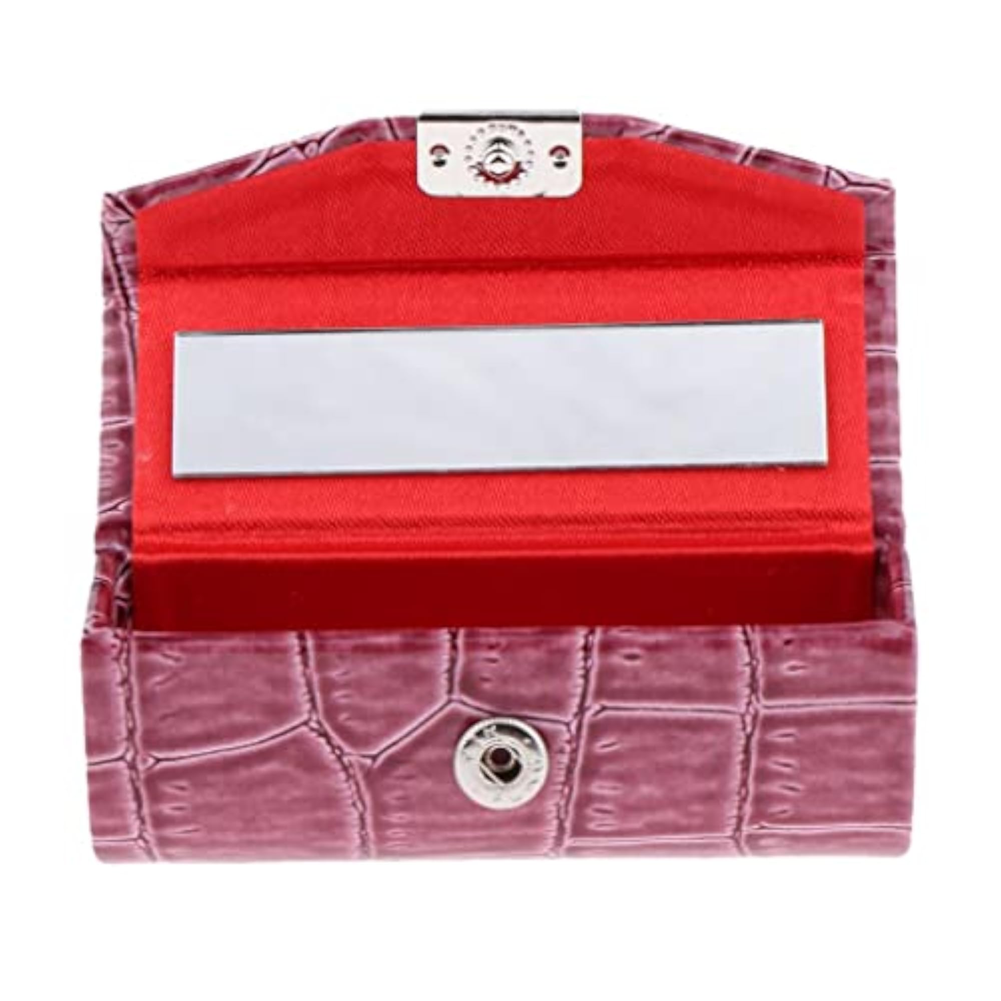 Women PU Leather Lipstick Case with Mirror