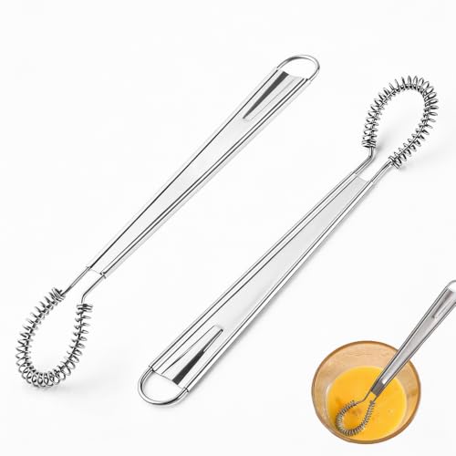 2 PCS Mini Fouet Cuisine,Petit Fouet Cuisine Acier Inoxydable