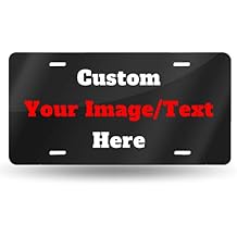 Custom License Plate Cover,Personalized Car License Frame Vanity Tag Decorative Aluminum Metal Shields 6 X 12 Inch