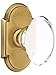 Arched Rosette Door Set with Hampton Crystal Knobs Privacy in Antique Brass