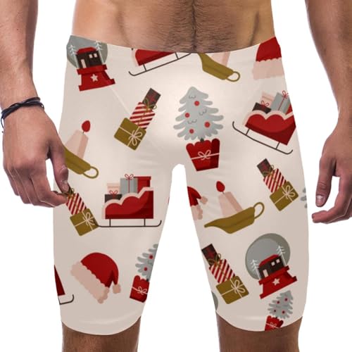Bañador de trineo de Navidad rojo para hombre: el regalo ideal de natación