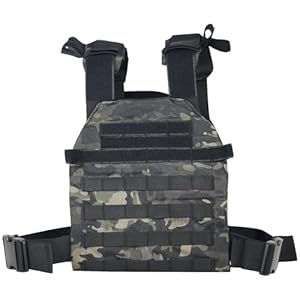 Tactical Adjustable Weighted Vest for Men and Women WODs, Strength Endurance Training Fitness Workouts Running – Quick Release, Molle System