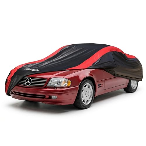 Image of Car Cover Custom Fit for Mercedes-Benz SL 1990-2002, SL Car Cover Waterproof All Weather with Cotton Liner for Rain Snow Sun Protection, Compatible with R129 SL300 SL320 SL500 SL600 Convertible