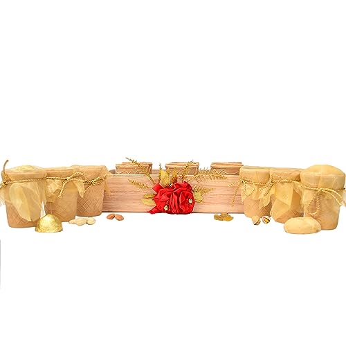 Image of NUTRI MIRACLE Nuts and Chocolate Edible Cups Hamper | Assorted Gourmet Eco Friendly Diwali Gift