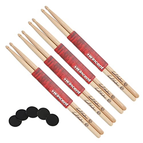Wincent Daniel Erlandsson baguettes de batterie pack de 4 paires avec pads Keepdrum
