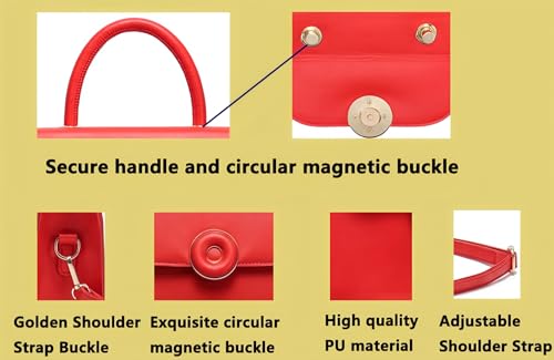 Image of Mini Crossbody Bag for Women, Cute Mini Purse, Ladies Small Top Handle Satchel, Trendy Daily Clutch PU Leather
