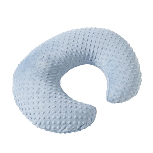 Image of DONOMILO Dots Nursing Pillow Cover, Case Plush Breathable Breastfeeding Pillow Slipcover Fits Nursing Pillow, Super Soft Snug Positioners for Baby Boy Baby Girl (Cloud Blue)