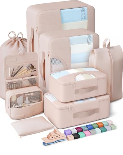 Veken 8 Set Packing Cubes for Travel, Birthday Gifts for Women Mom Her, Cruise Ship...
