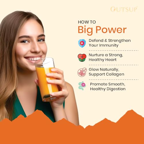 Image of Outsup Himalayan Sea Buckthorn Juice Concentrate 300ml | Cold-Pressed | No Added Sugar & No Extracts | Natural Vitamin C, Omega 3 6 7 9, Antioxidants | Immunity, Skin Glow & Gut Health Support - Pack of 1