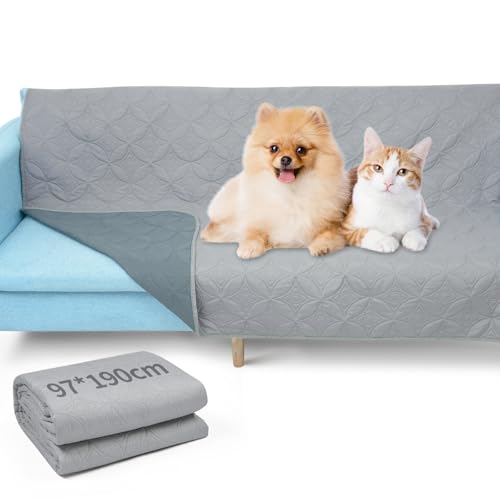 PICK FOR LIFE Wasserresistente Hundedecke, waschbare Decke für große und kleine Hunde, Schutz für Bett, Sofa, Auto – beidseitig verwendbar